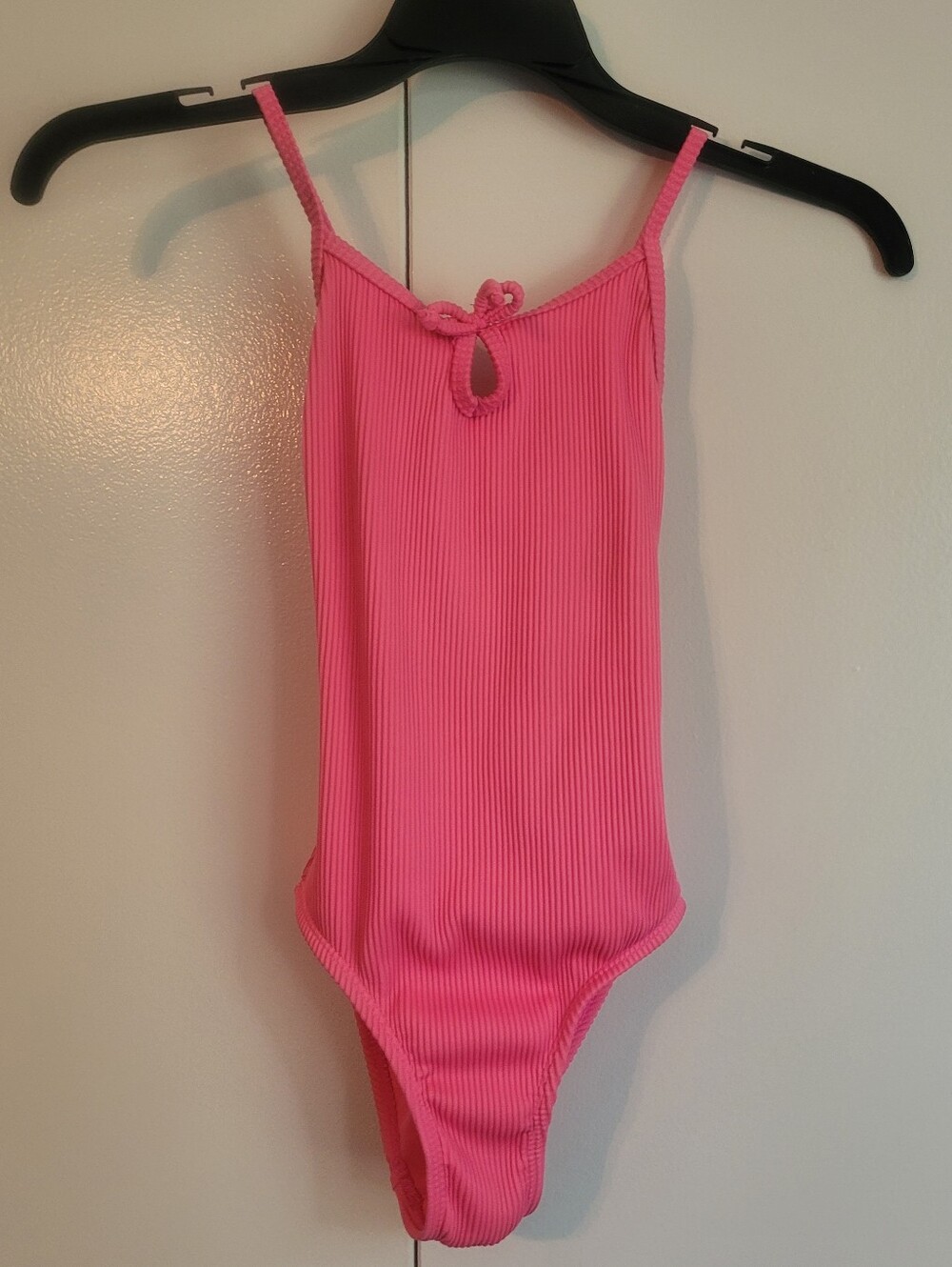 Wave Zone Girls Pink Ribbed One-Piece Swimsuit